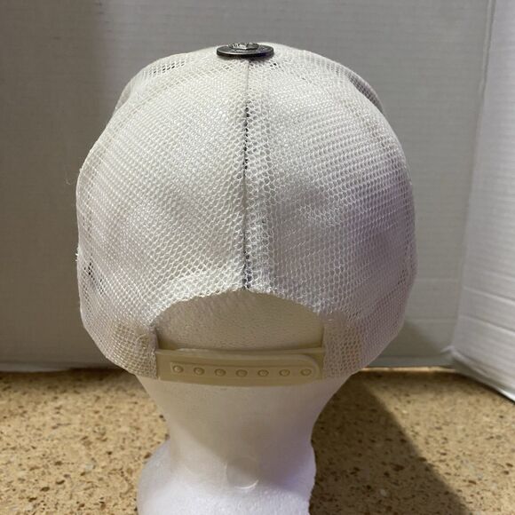 Vintage Ed Hardy By Christian Audigier White Skull With Rhinestones Trucker Hat main image 4